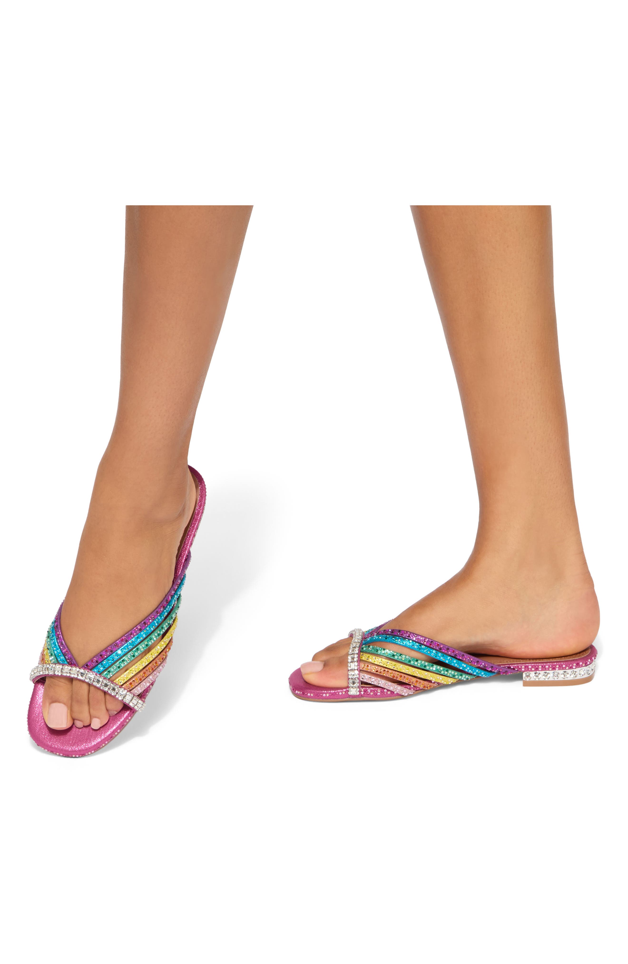 Kurt Geiger London Crystal Slide Sandal, Alternate, color, Open Miscellaneous