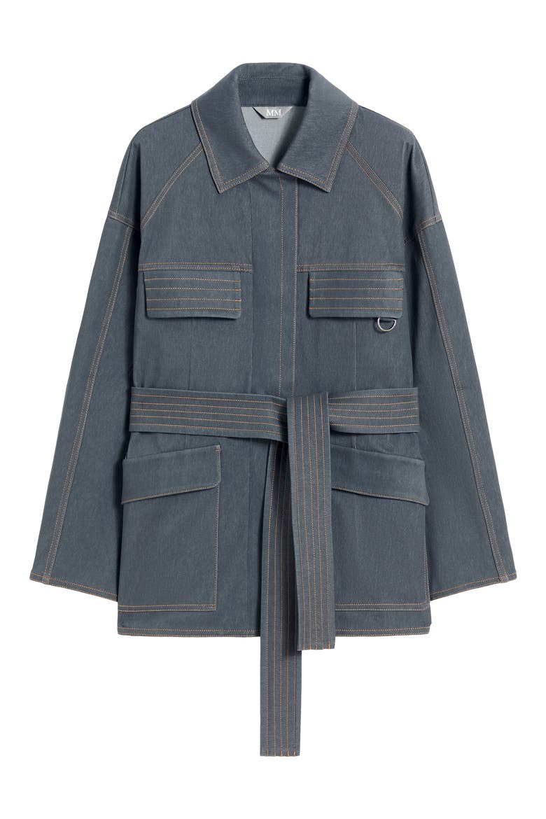 West Belted Jacket, Alternate, color, DARK GREY