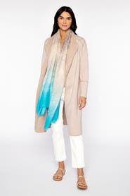 Kinross Cashmere Ombre Reef Print Scarf