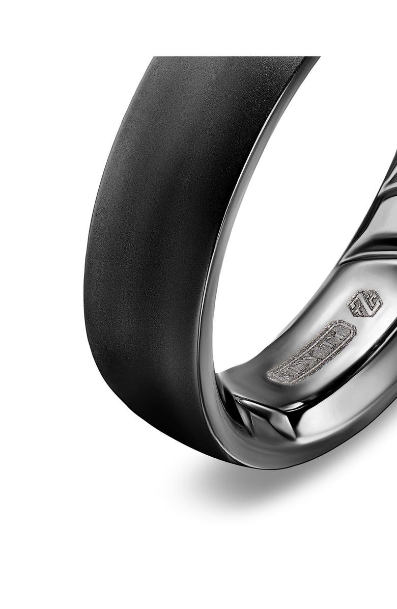 David Yurman Streamline Band Ring, Alternate, color, Black Titanium