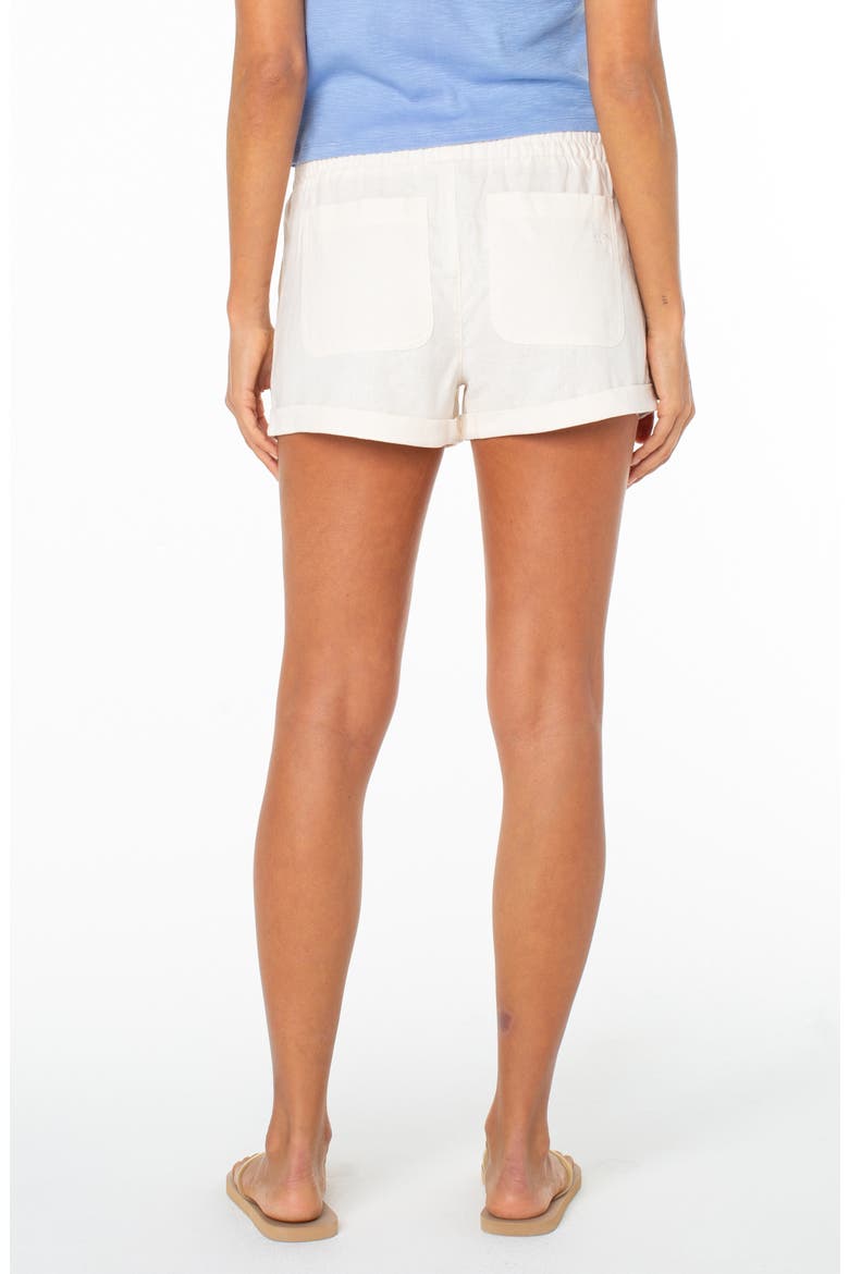 Laguna Linen Blend Drawstring Shorts, Alternate, color, DEW