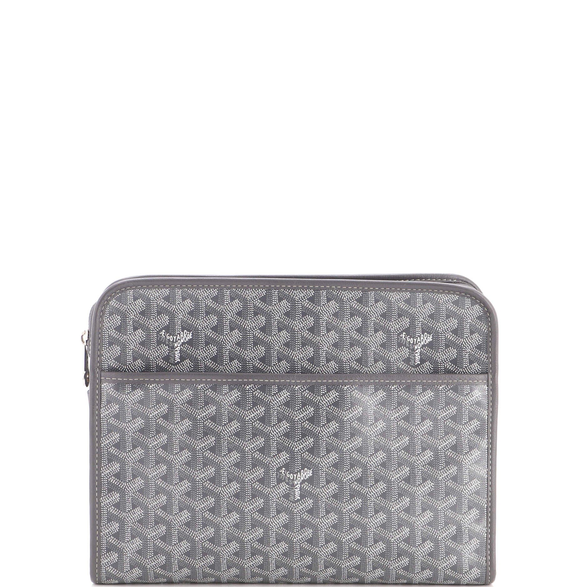 Jouvence Toiletry Pouch Coated Canvas GM, Main, color, Grey