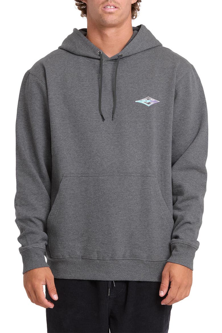 Crayon Wave Hoodie, Main, color, DARK GRAY HEATHER