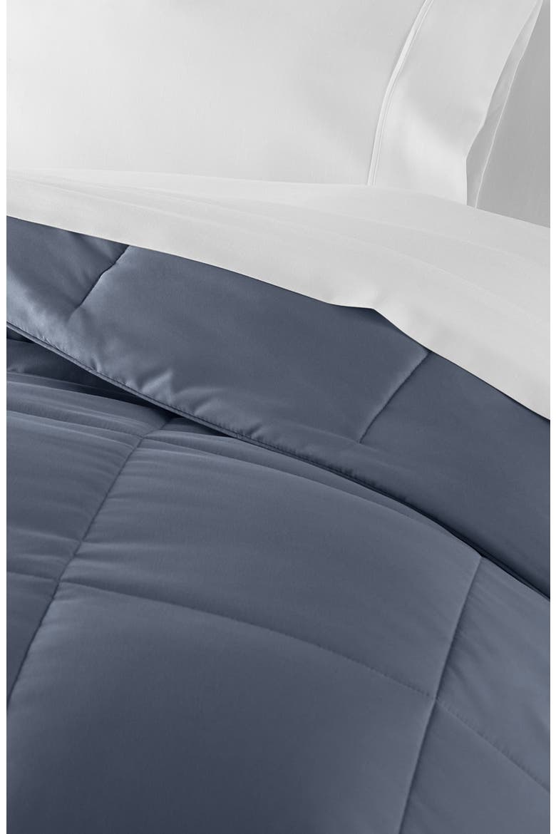 All Season Premium Down Alternative Solid Comforter, Alternate, color, STONE