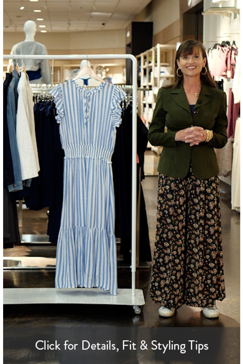 Garden Smocked Waist Linen Blend Maxi Dress video