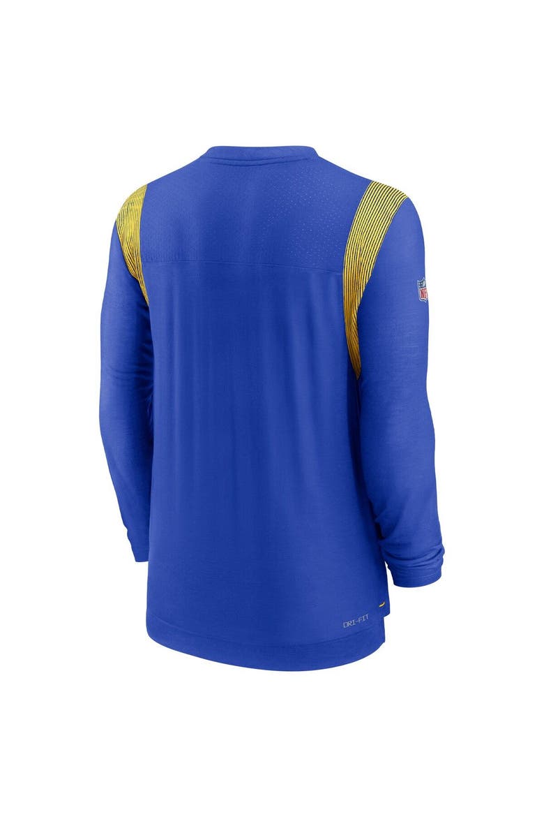 Men's Nike Royal Los Angeles Rams Sideline Tonal Logo Performance Player Long Sleeve T-Shirt, Alternate, color, Royal
