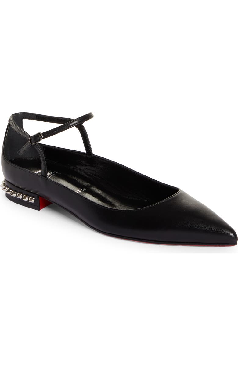 Christian Louboutin Conclusive Spike Pointed Toe Flat, Main, color,