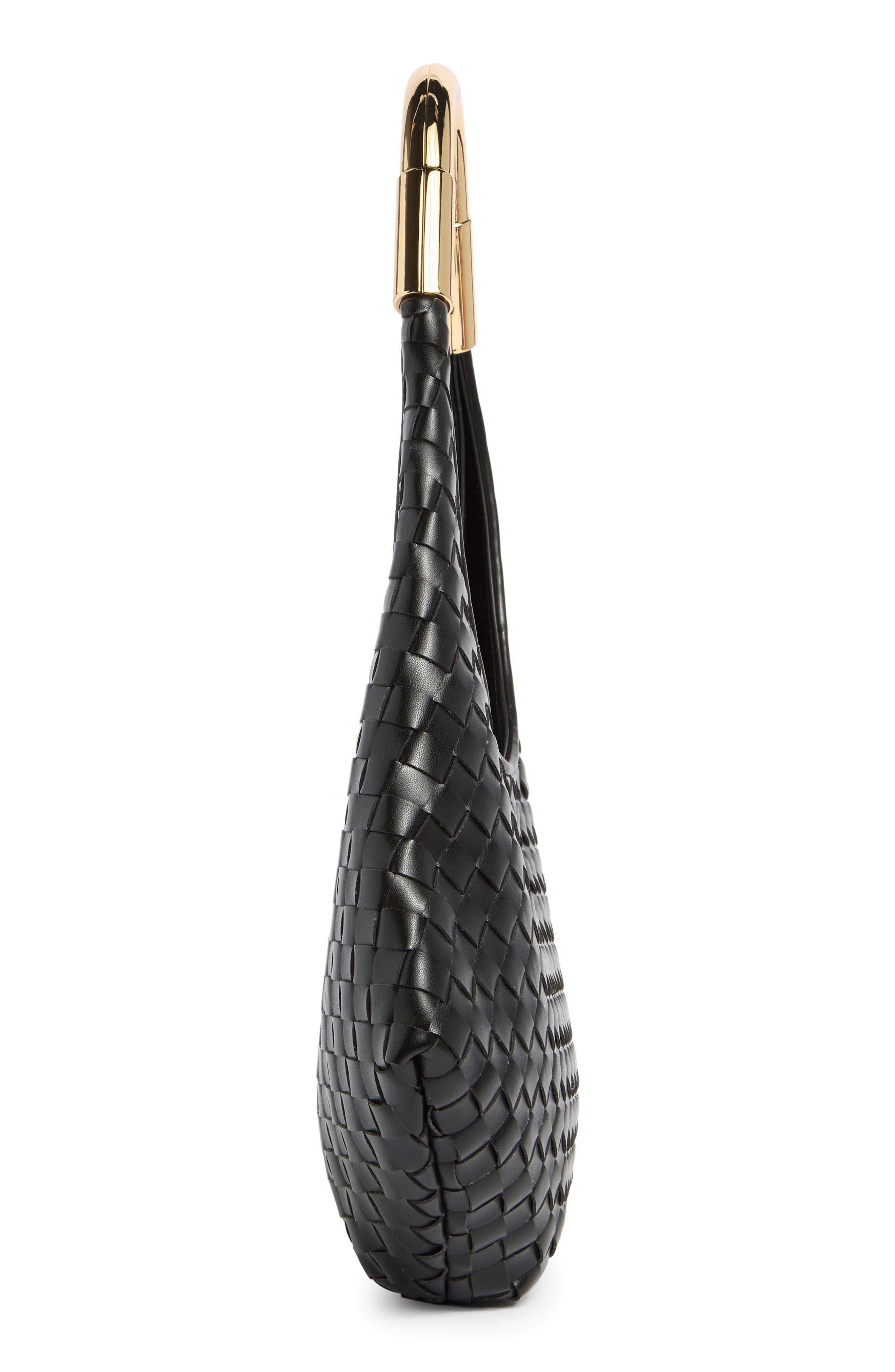 Olivia Woven Hobo Bag, Alternate, color, BLACK