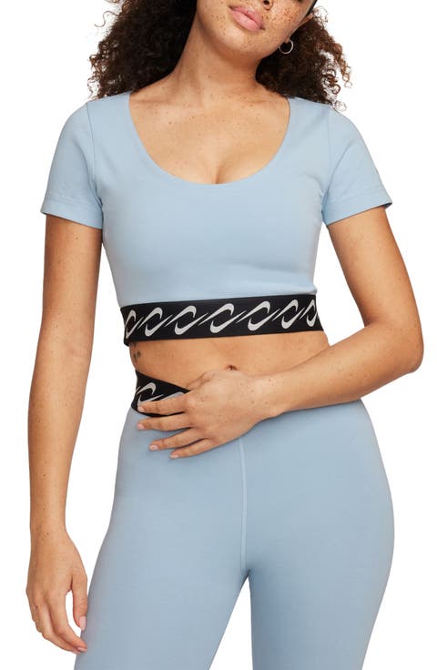 Essentials Swoosh Taping Crop T-Shirt