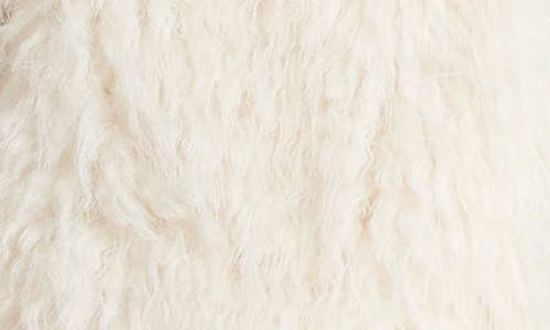Vince Shaggy Faux Fur Jacket In White
