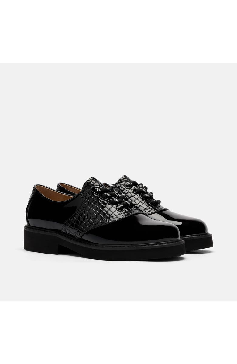 MARC NOLAN Demi Calf Leather Lug Oxfords, Alternate, color, Black
