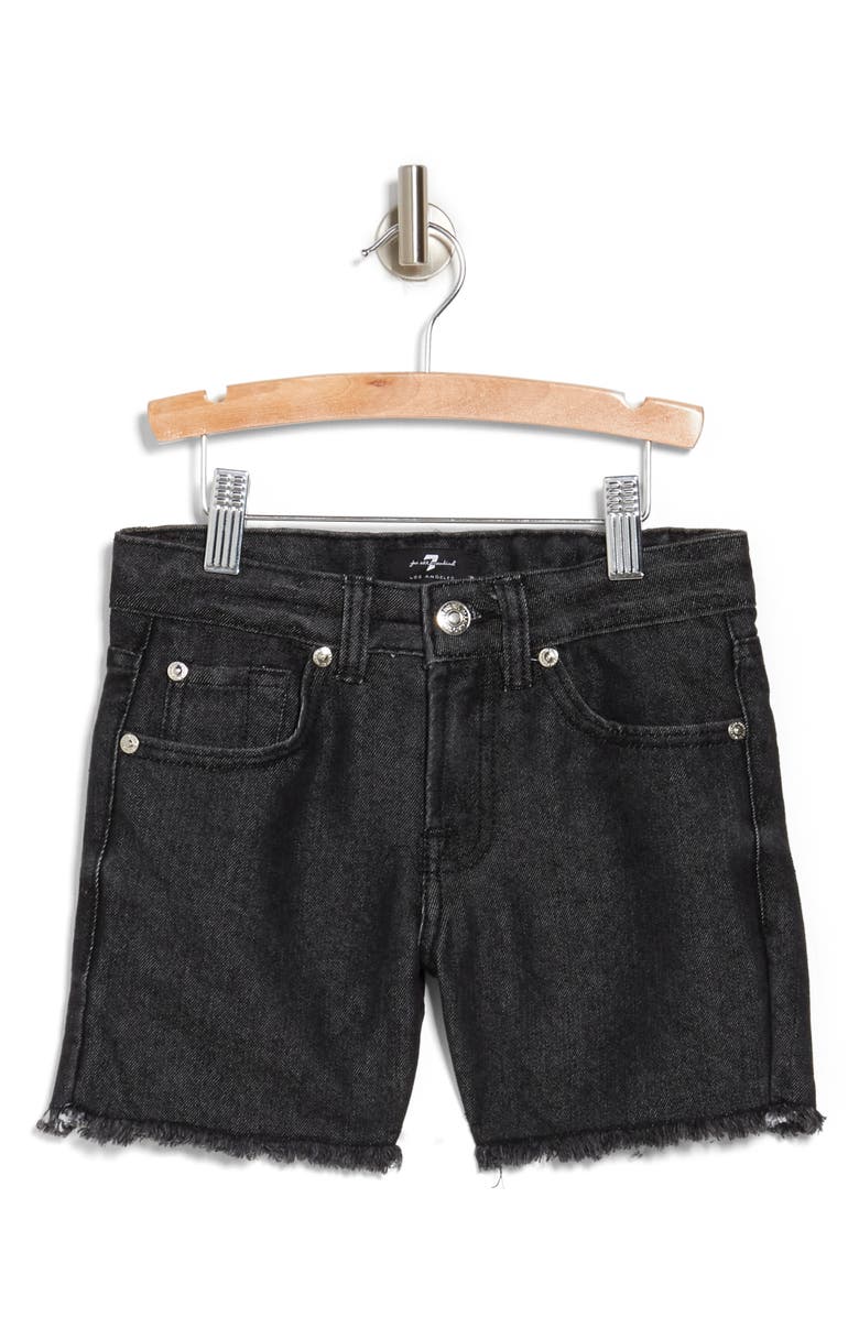 7 For All Mankind Kids' High Waist Denim Shorts, Main, color,