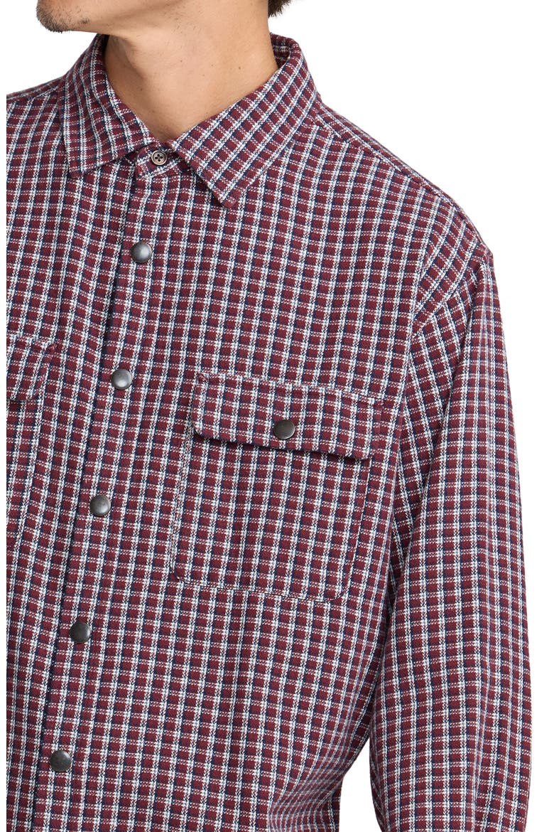 Big Flannel Snap Front Shirt, Alternate, color, RED EARTH