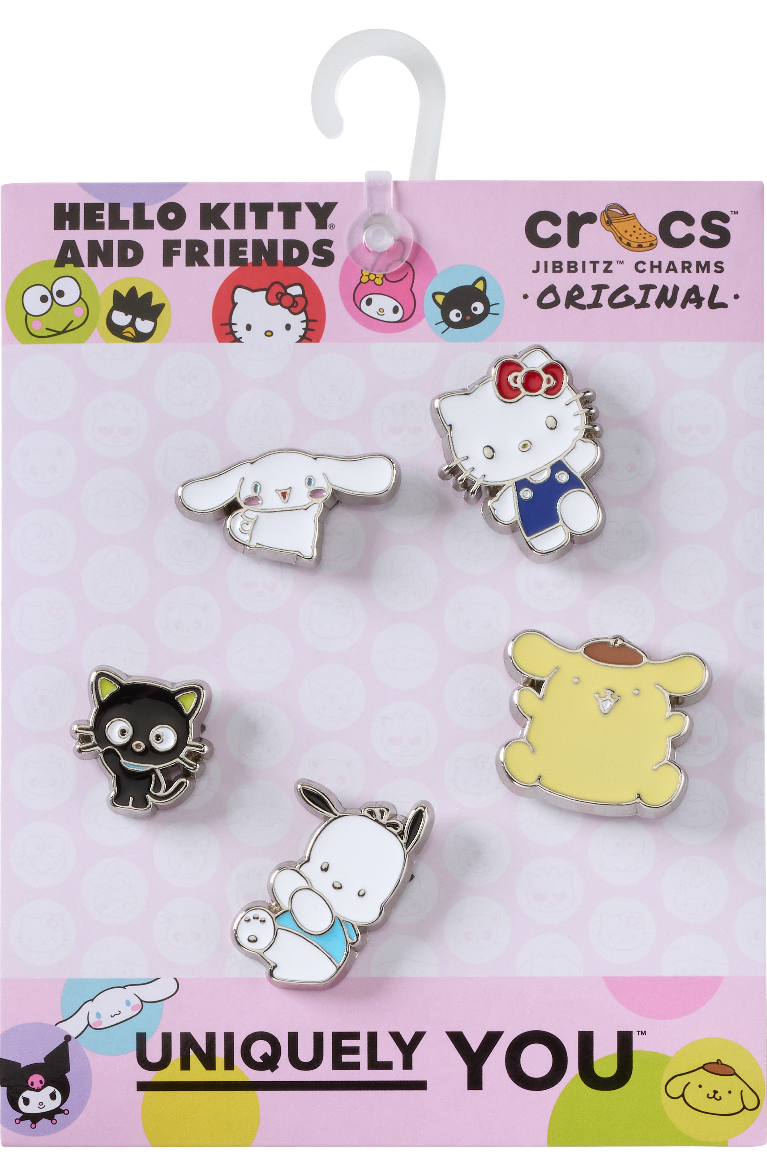 Sanrio Hello Kitty® & Friends 5-Pack Assorted Enamel Jibbitz™ Shoe Charms, Alternate, color, WHITE