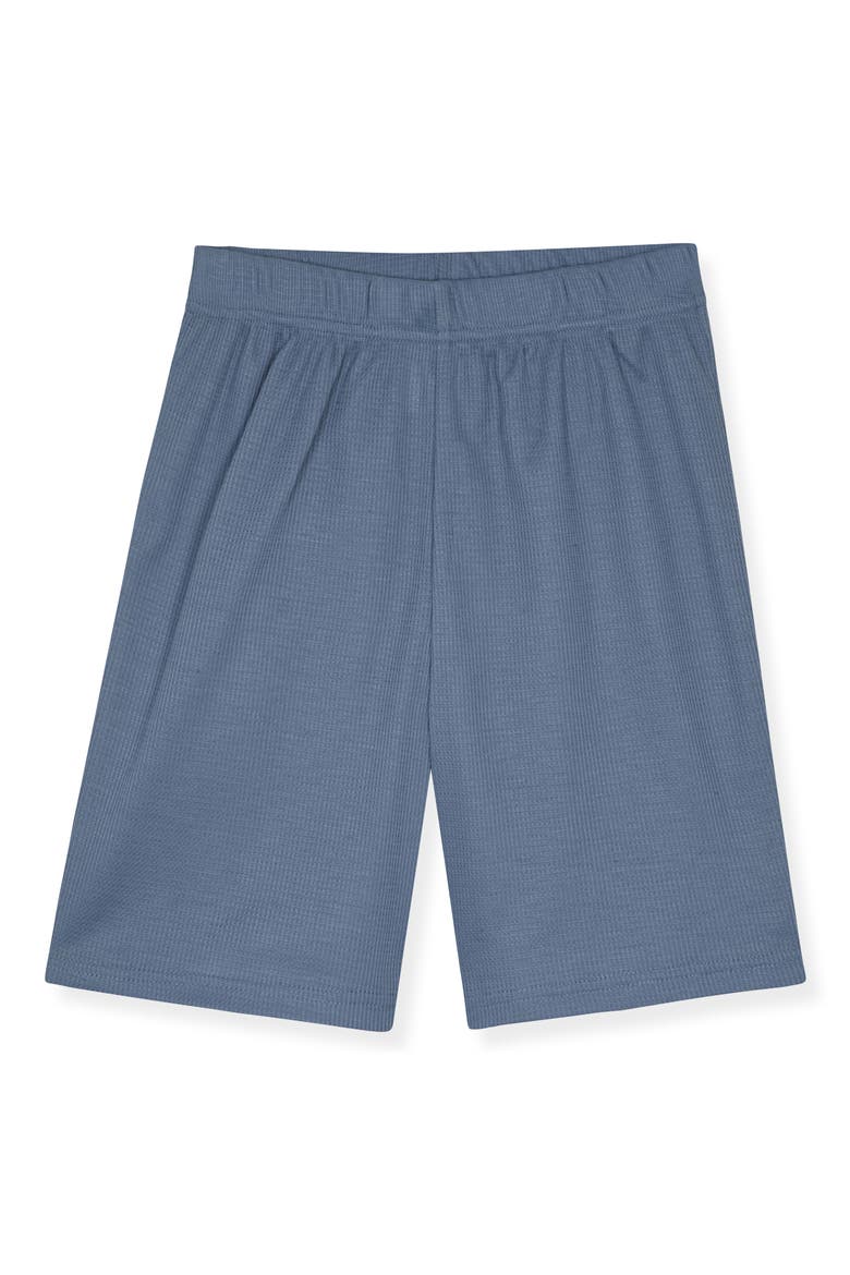 Kids' Waffle Knit Two-Piece Pajamas, Alternate, color, NAVY