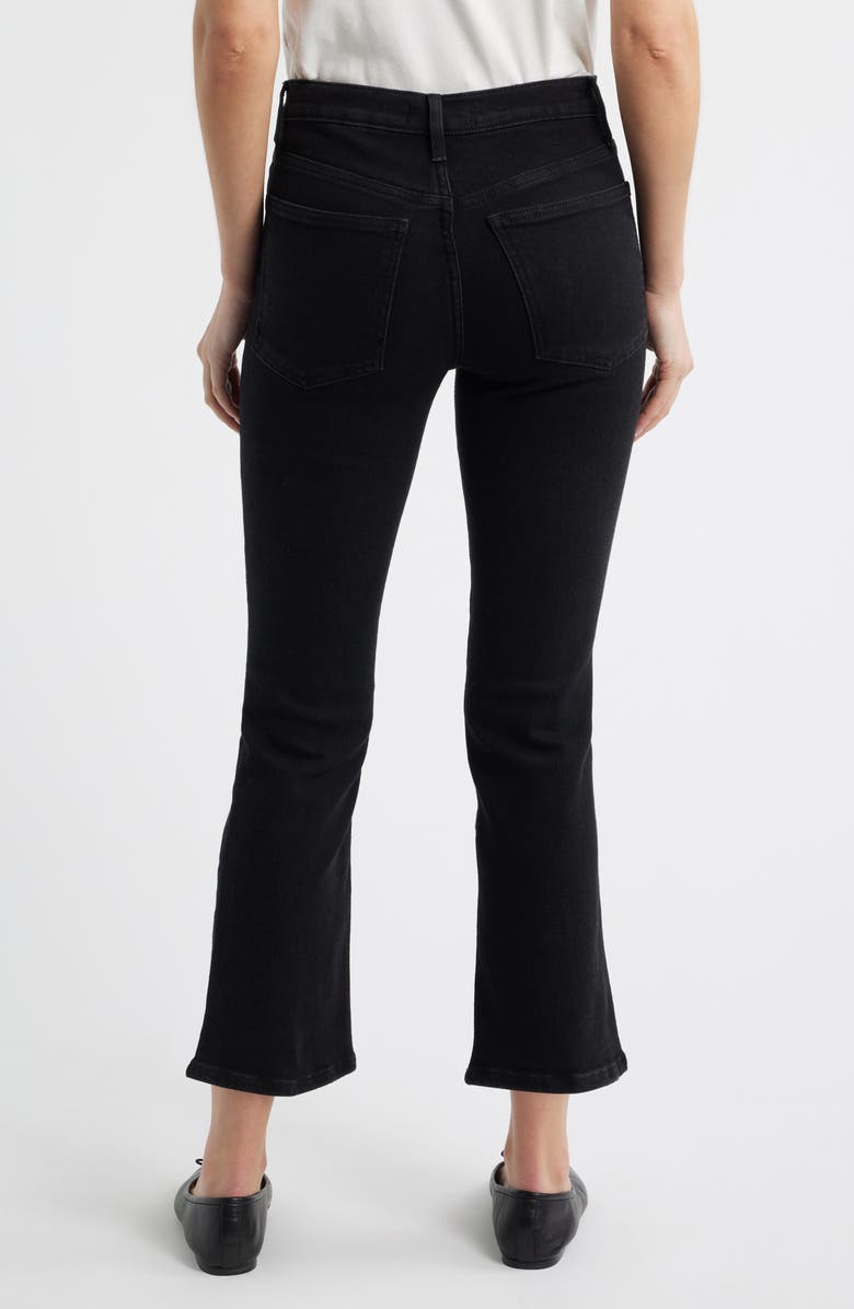 Madewell The Stretch Flare Crop Jeans, Alternate, color, Black Rinse Wash