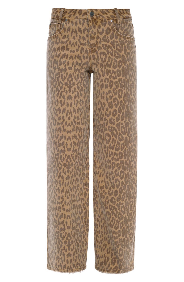 Bayeas High Waist Wide Leg Jeans, Alternate, color, Leopard