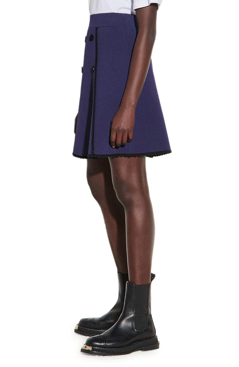 SANDRO A-Line Mini Skirt, Alternate, color, 