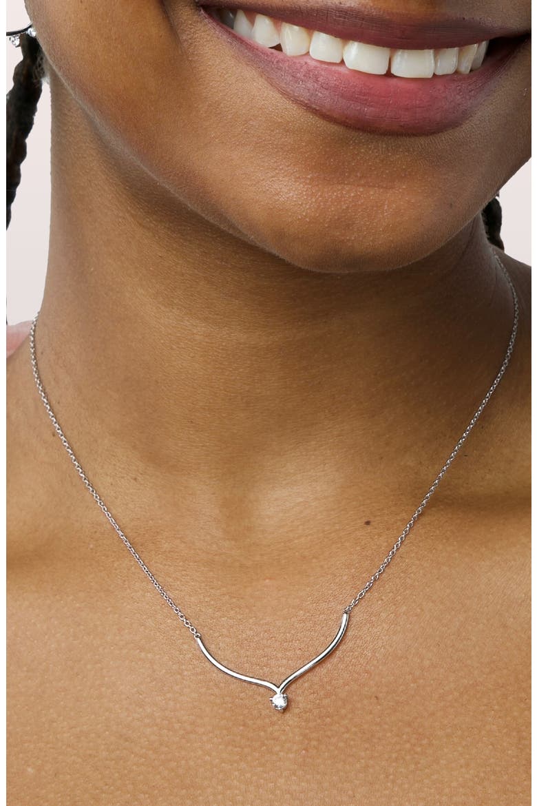 Versatile-V Necklace, Alternate, color, Silver