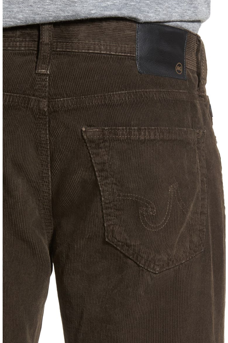 'Graduate' Tailored Straight Leg Corduroy Pants, Alternate, color, SULFUR DEEP BARK