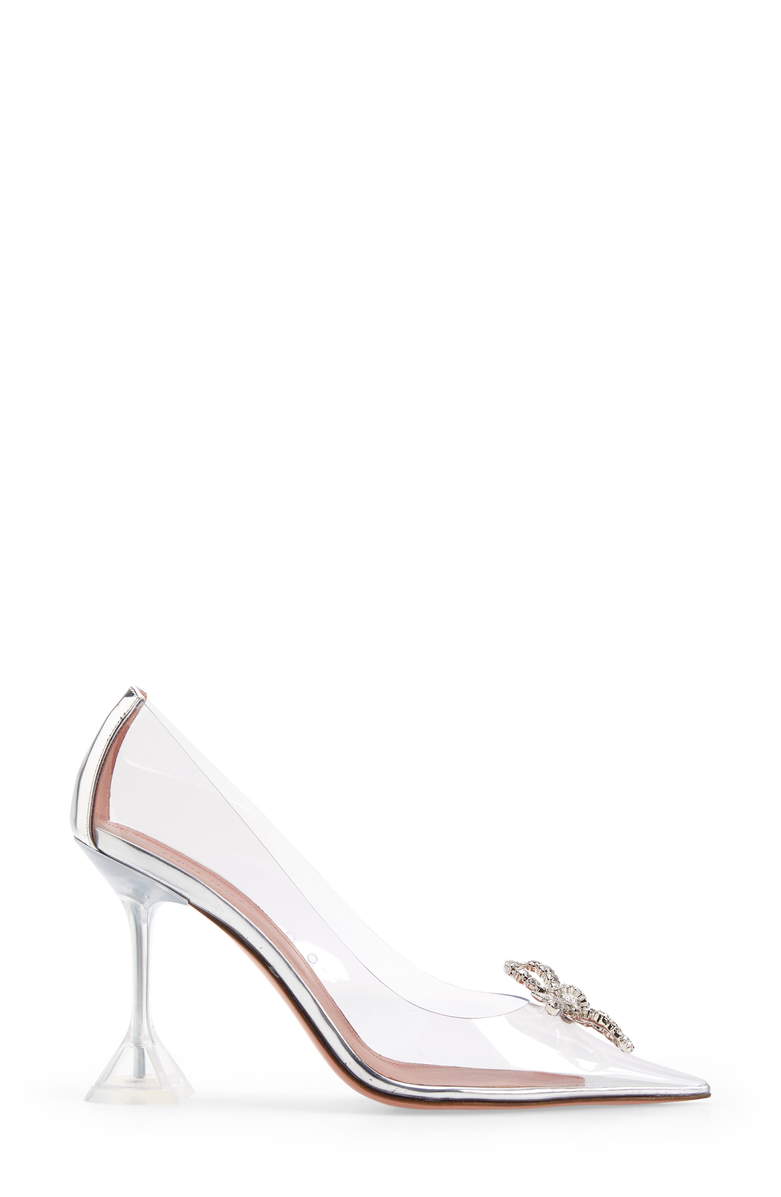 Amina Muaddi Rosie Glass Pointed Toe Pump, Alternate, color, 