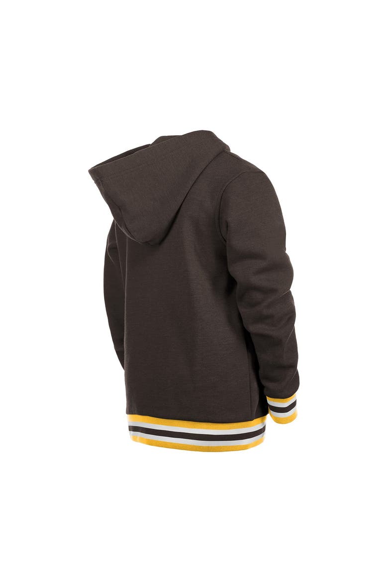 Youth New Era Brown San Diego Padres Knit Trim Pullover Hoodie, Alternate, color, Brown
