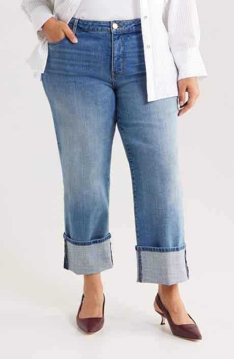 KUT from the Kloth Sienna Cuffed High Waist Wide Leg Jeans
