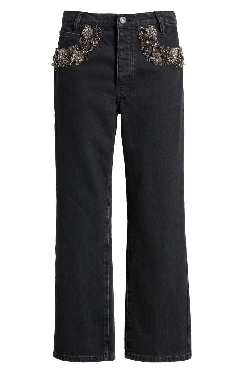 FRAME The Beaded Hang Cropped Straight Leg Jeans, Alternate, color, Portia