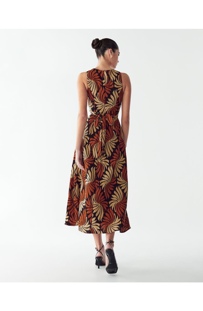 WILLA Revival Midi Dress, Alternate, color, Golden Leaf