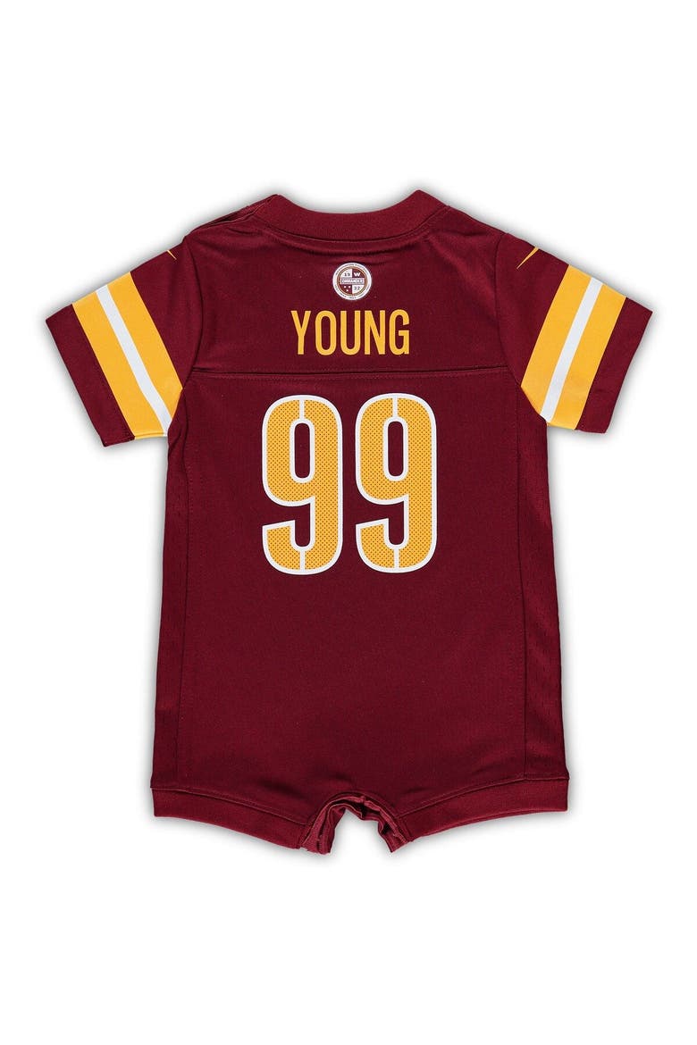 Newborn & Infant Nike Chase Young Burgundy Washington Commanders Game Romper Jersey, Alternate, color, Burgundy