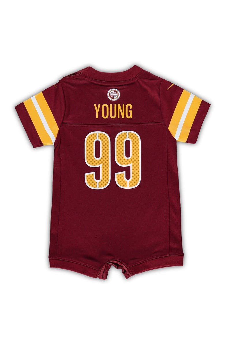 Nike Newborn & Infant Nike Chase Young Burgundy Washington Commanders Game Romper Jersey, Alternate, color, 