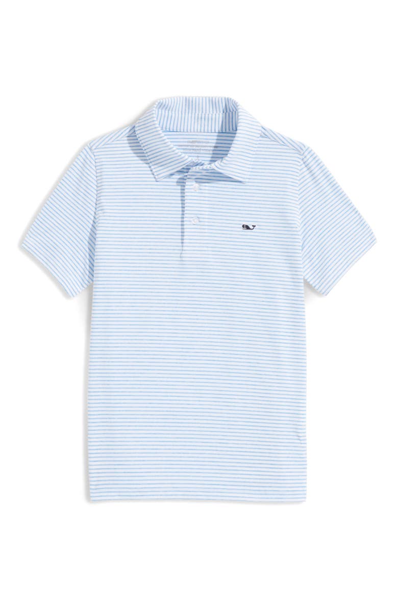 Kids' Bradley Stripe Stretch Polo, Main, color, OCEAN BREEZE TEJ