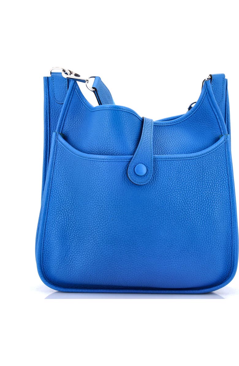 Pre-Owned Hermes Evelyne Bag Gen III Clemence PM, Alternate, color, Bleu Zanzibar