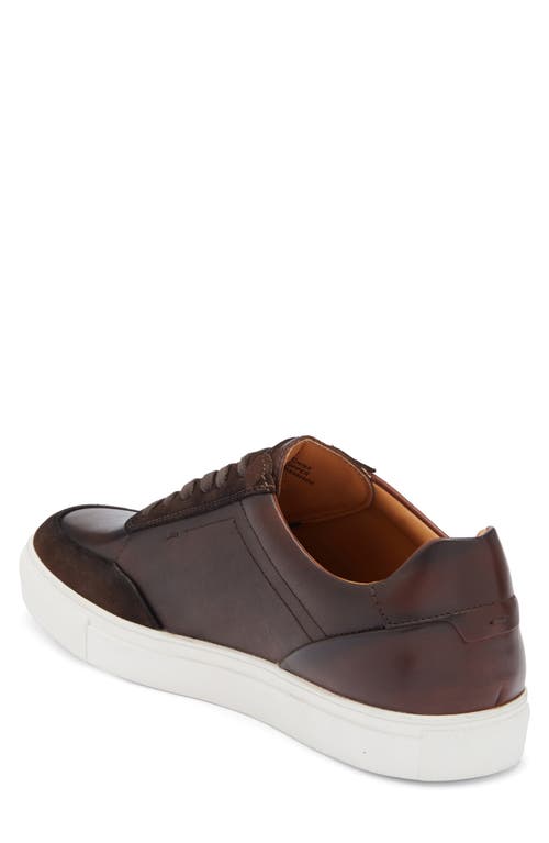 Nordstrom Arlo Leather & Suede Low Top Sneaker In Brown