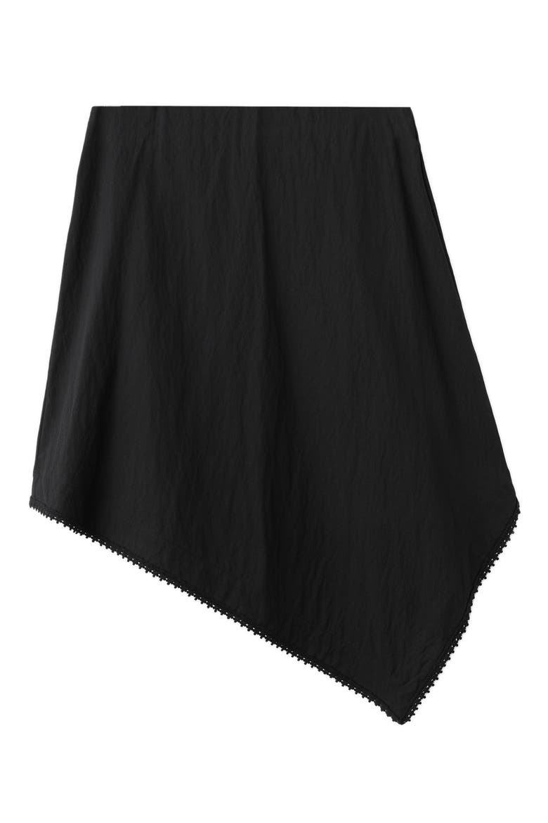 Asymmetrical A-Line Skirt, Alternate, color, BLACK