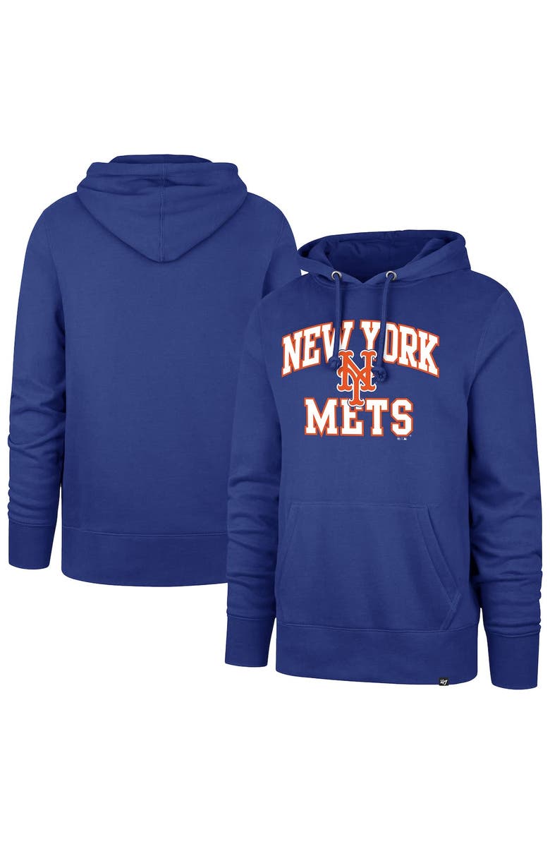 '47 Men's '47 Royal New York Mets Big & Tall Velocity Fleece Pullover Hoodie, Alternate, color,