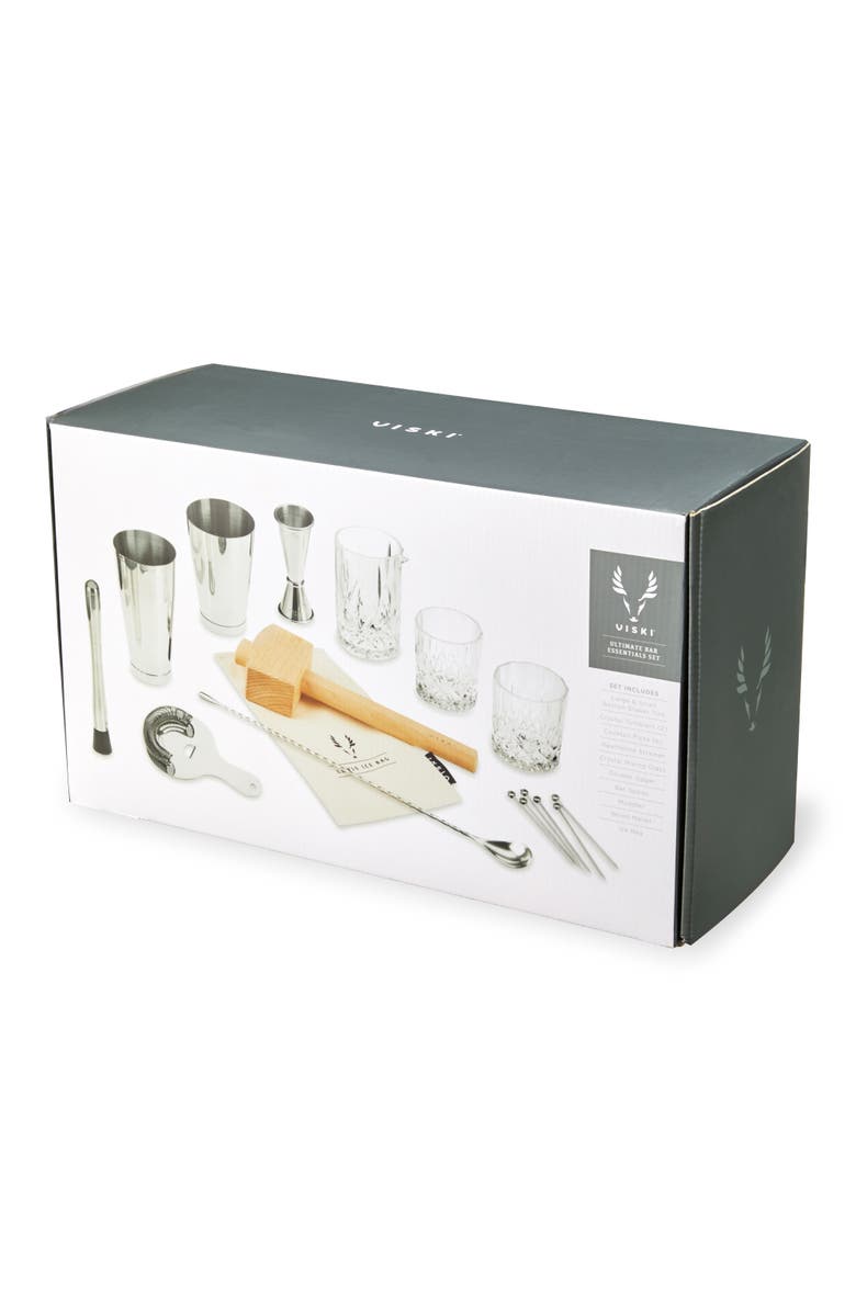 Viski 17-Piece Barware Set in Stainless Steel, Alternate, color, Silver