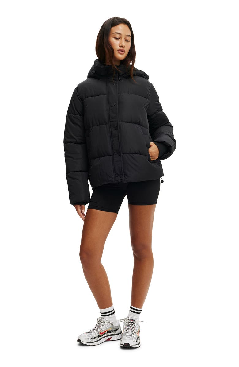COTTON ON BODY Women's Active The Mother Puffer Removable Hood Jacket, Alternate, color, 