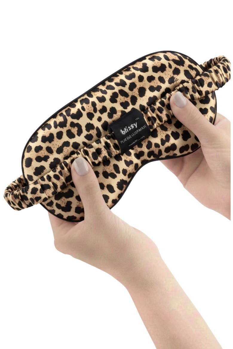 Silk Sleep Mask, Alternate, color, LEOPARD