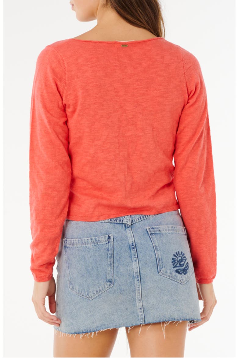 Pacific Tie Front Cardigan, Alternate, color, RED