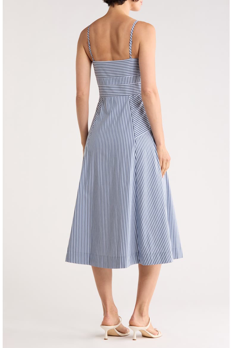 Blige Fit & Flare Midi Dress, Alternate, color, BLUE MULTI