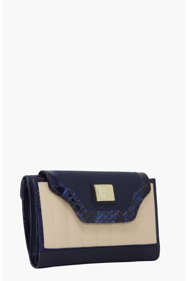 Grace Wallet 206, Alternate, color, Navy / Beige
