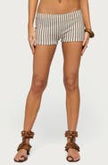 EDIKTED Abril Stripe Low Rise Micro Shorts