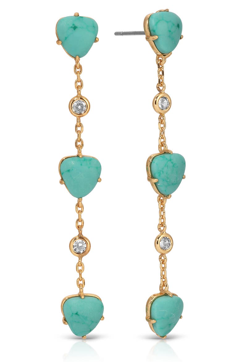 Reconstituted Turquoise Drop Earrings, Main, color, TURQUOISE