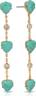 Ettika Reconstituted Turquoise Drop Earrings