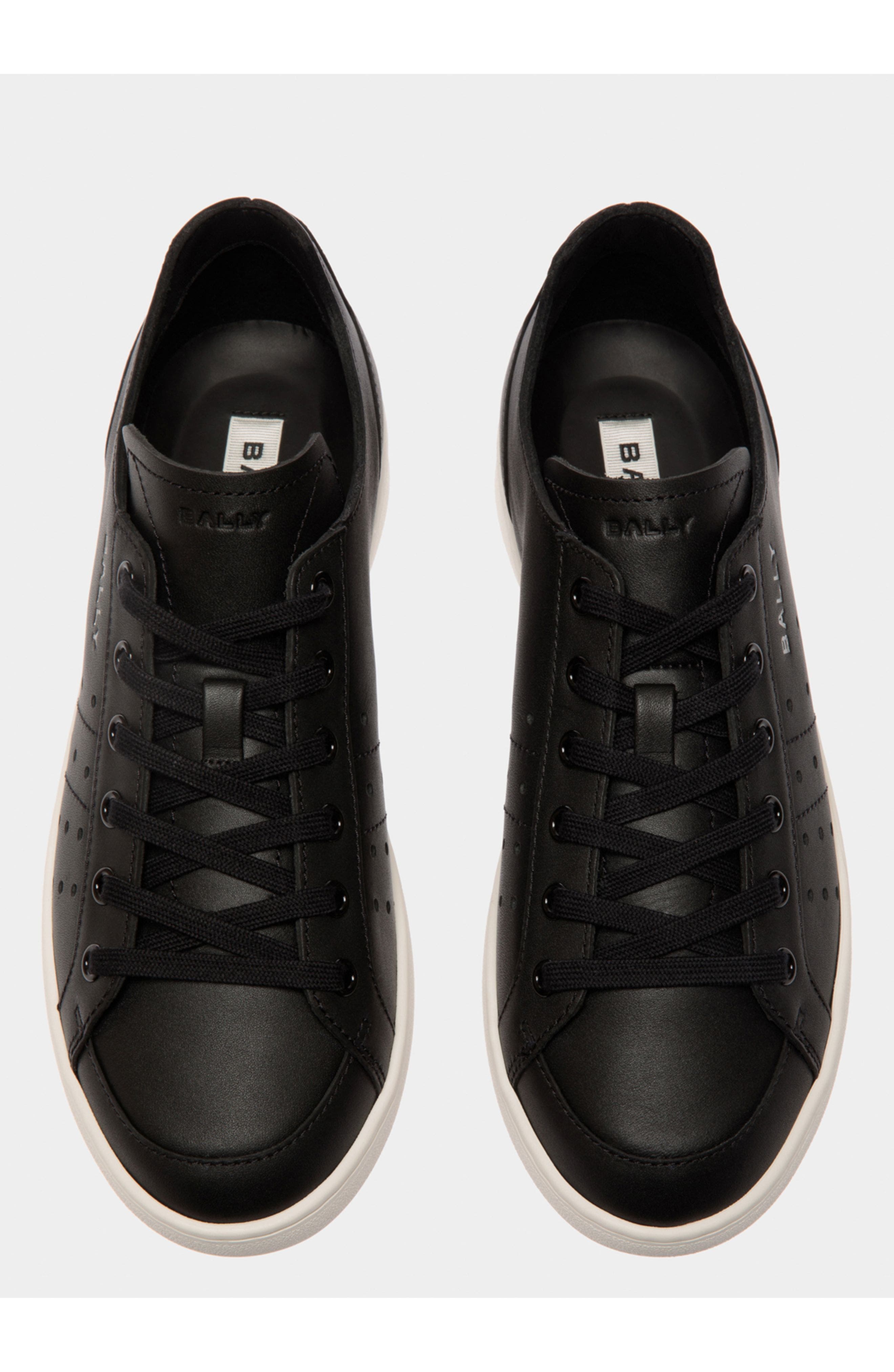 Bally Leather Tennis Sneaker, Alternate, color, 