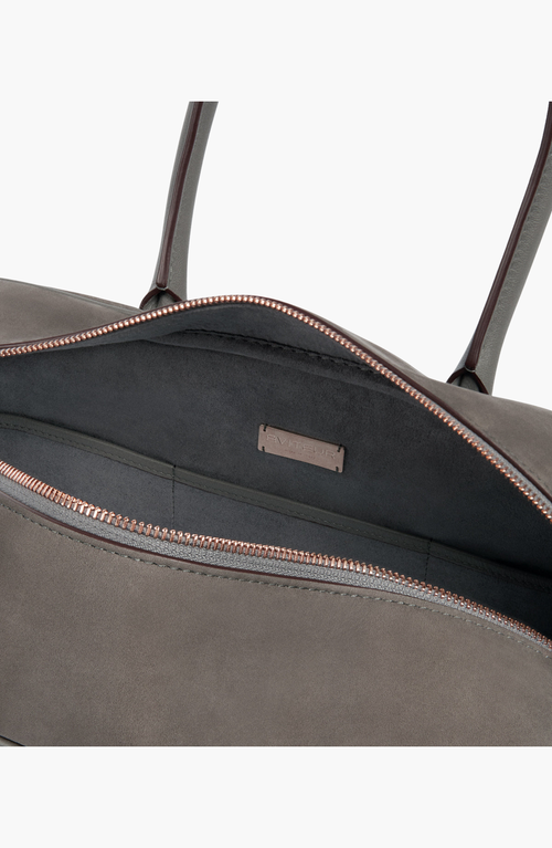 Aviteur Cristallo Nubuck Travel Bag In Gray