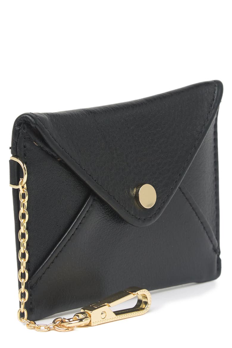 Ashley Leather Pouch, Alternate, color, BLACK W GOLD