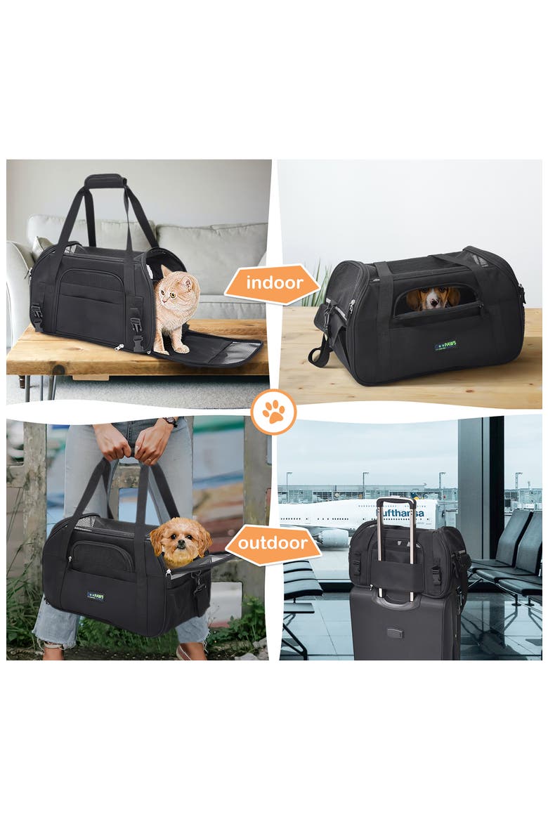 Soft Sided Pet Carrier, Alternate, color, BLACK