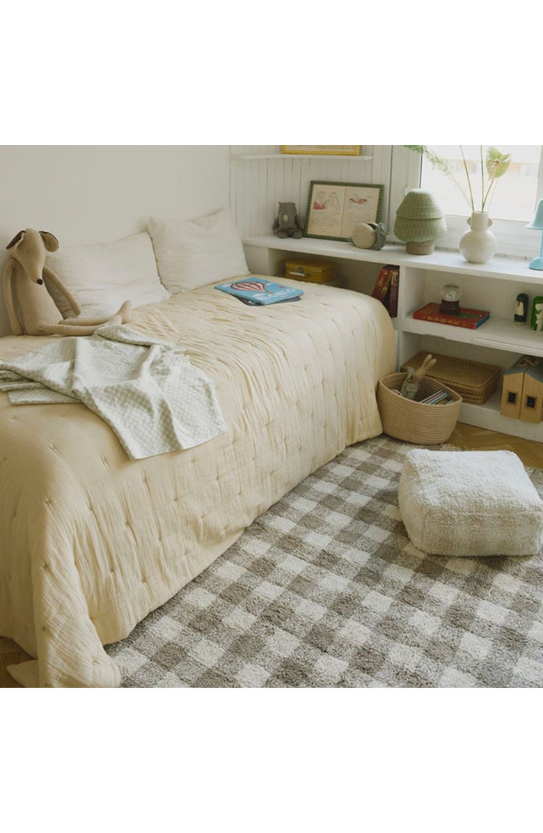 Lorena Canals Pouf Vichy, Alternate, color, Ivory, Natural